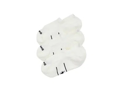 Smartwool Run Zero Cushion No Show Socks 3-pack Men's Shoes White: Lg (men's Shoe 9-11.5), Merino/nylon/wool