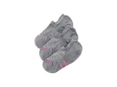 Smartwool Run Zero Cushion No Show Socks 3-pack Sock Light Gray: Sm (women's Shoe 4-6.5), Nylon/wool