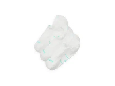 Smartwool Run Zero Cushion No Show Socks 3-pack Sock White: Md (women's Shoe 7-9.5), Nylon/wool