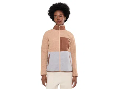 Smartwool Second Cut Fleece Jacket Women's Coat Light Mocha: Lg, Polyester/wool In Multi