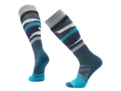 Smartwool Ski Full Cushion Midnight Ski Pattern Over The Calf Socks Men's Crew Cut Socks Shoes Twilight Blue: 