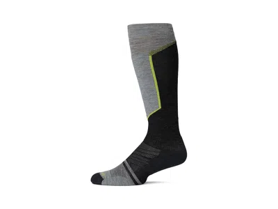 Smartwool Ski Targeted Cushion Extra Stretch Over The Calf Men's Crew Cut Socks Shoes Charcoal: Md (men's Shoe In Black