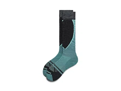 Smartwool Ski Targeted Cushion Over The Calf Socks Women's Crew Cut Socks Shoes Dusty Teal: Sm (women's Shoe 4