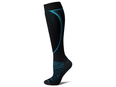 Smartwool Ski Targeted Cushion Over-the-calf Socks Women's No Show Socks Shoes Charcoal: Lg (women's Shoe 10-1 In Black