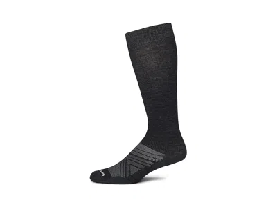 Smartwool Ski Zero Cushion Extra Stretch Over The Calf Men's Crew Cut Socks Shoes Charcoal: Xl (men's Shoe 12- In Black