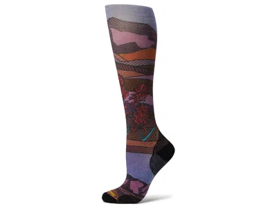 Smartwool Ski Zero Cushion Floral Field Print Over The Calf Women's Crew Cut Socks Shoes Picante: Sm (women's  In Multi