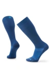 Smartwool Ski Zero Cushion Over The Calf Wool Blend Socks In Blue