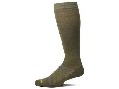 Smartwool Ski Zero Cushion Over-the-calf Socks Men's No Show Socks Shoes Winter Moss: Md (men's Shoe 6-8.5) In Brown