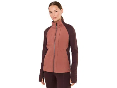 Smartwool Smartloft Hybrid Jacket Women's Coat Mink/mocha: Md, Elastane/nylon/polyester In Brown