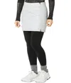 Smartwool Smartloft Merino Wool Mid Rise Zip Skirt In Storm Gray In Multi