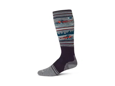 Smartwool Snowboard Full Cushion Snowmobile Over The Calf Socks Men's Crew Cut Socks Shoes Purple Iris: Md (me
