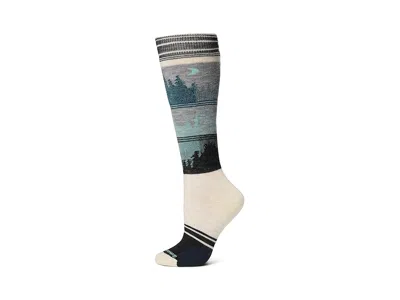 Smartwool Snowboard Full Cushion Twilight Vista Over The Calf Socks Women's Crew Cut Socks Shoes Moonbeam: Sm  In Neutral