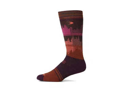 Smartwool Snowboard Full Cushion Twilight Vista Over The Calf Socks Women's Crew Cut Socks Shoes Purple Iris:  In Brown