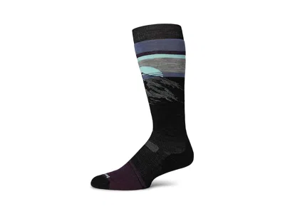 Smartwool Snowboard Targeted Cushion Mountain Sunrise Over The Calf Socks Men's Crew Cut Socks Shoes Black: Xl