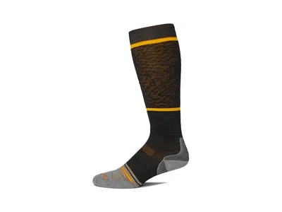 Smartwool Snowboard Targeted Cushion Retro Line Over The Calf Socks Men's Crew Cut Socks Shoes Charcoal: Xl (m In Black