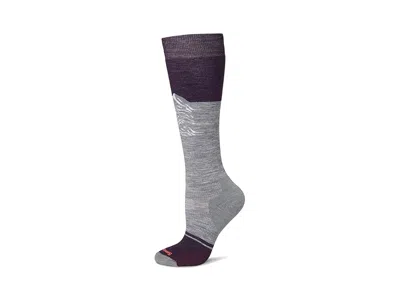 Smartwool Snowboard Targeted Cushion Valley Sunset Over The Calf Socks Women's Crew Cut Socks Shoes Light Gray