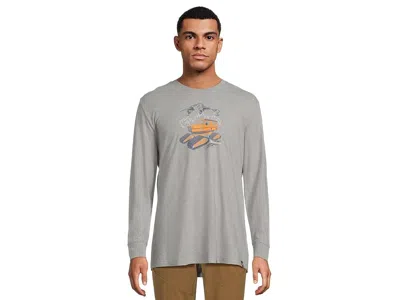 Smartwool Snowcat Graphic Long Sleeve Graphic T-shirts In Gray