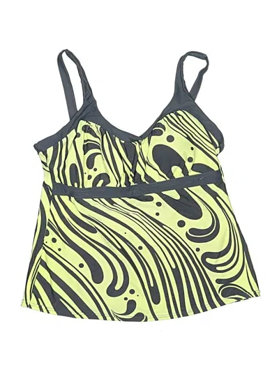Pre-owned Smartwool Swimsuit Top Green Print Pattern Swimwear