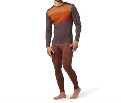 Smartwool Thermal Merino Base Layer Crew Tee In Shale Heather In Brown