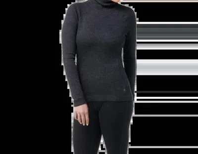 Smartwool Thermal Merino Turtleneck Sweater In Charcoal Heather In Gray