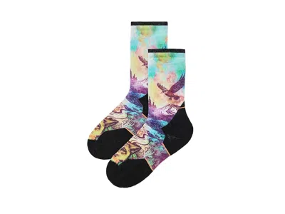 Smartwool Trail Run Targeted Cushion Serene Peak Print Crew Socks Sock Dusty Teal: Md (women's Shoe 7-9.5), Me In Multi
