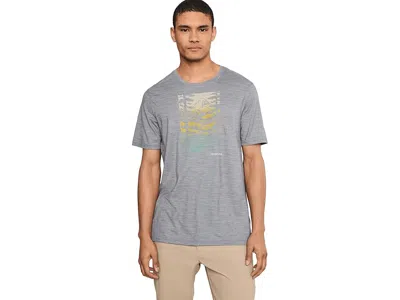 Smartwool Winding Trail Active Short Sleeve Graphic T-shirts In Gray