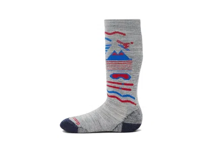 Smartwool Wintersport Full Cushion Ski Day Over-the-calf Socks (toddler/little Kid/big Kid) Kids Shoes Light G In Gray