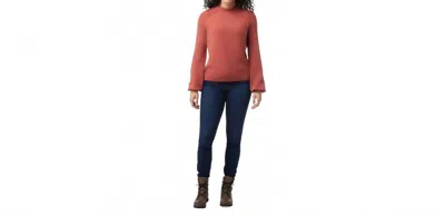 Smartwool Women's Cozy Lodge Bell Sleeve Sweater In Dusty Cedar Heather In Multi
