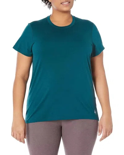 Smartwool Women's  T-shirt Twilight Blue Merino Wool Short Sleeve Red794