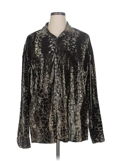 Pre-owned Smash Long Sleeve Blouse In Black