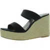 Smash Luna Womens Open Toe Two-strap Wedge Sandals In Black