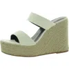 Smash Luna Womens Open Toe Two-strap Wedge Sandals In White