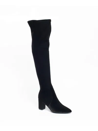 Smash Malia Womens Velvet Over-the-knee Boots In Black