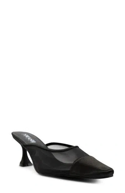 Smash Shoes Ella Pointed Toe Mesh Mule In Black
