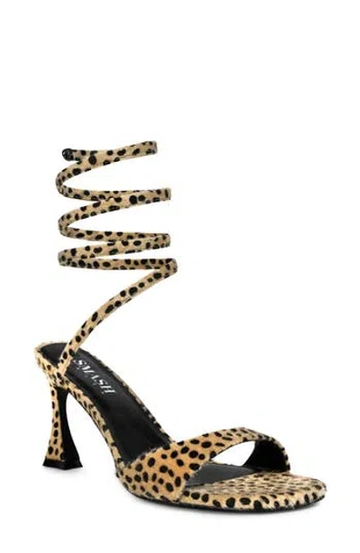 Smash Shoes Fahima Wrap Dress Sandal In Cheetah