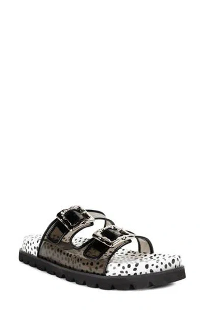 Smash Shoes Kaia Flat Slide Sandal In Dalmatian