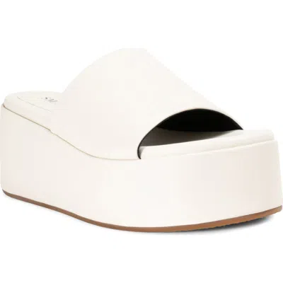 Smash Shoes Mila Platform Slide Sandal In Cream