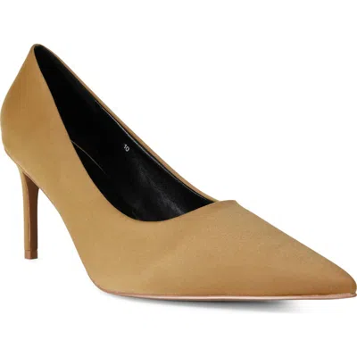 Smash Shoes Sophia Pointed Toe Pump In Tan