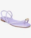 Smash Shoes Women's Charlotte Gold Toe Strappy Flat Sandals In Iridescent