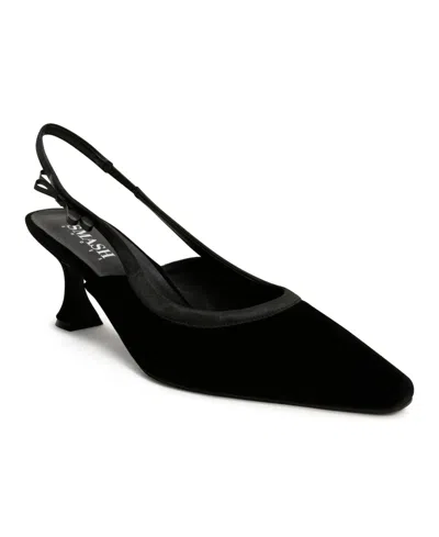 Smash Shoes Women's Marie Pointy Toe Slingback Dress Pumps In Black
