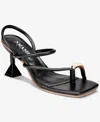 Smash Shoes Women's Whitney Gold Toe Strappy Dress Sandals In Black