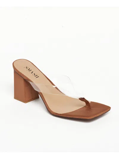 Smash Zerlina Womens Faux Suede Thong Block Heel In Multi