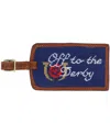 Smathers & Branson Kentucky Derby Off To The Derby Needlepoint Luggage Tag