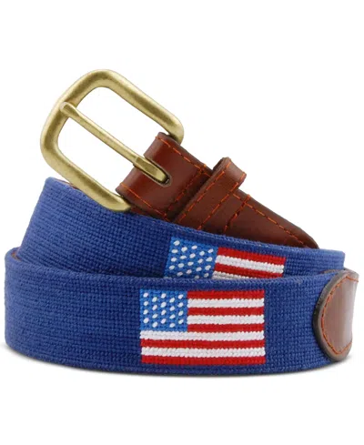 Smathers & Branson Men's American Flag Belt In Navy