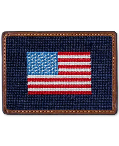 Smathers & Branson Men's American Flag Card Case Wallet In Navy