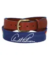 Smathers & Branson Men's And Women's Navy Arnold Palmer Needlepoint Belt