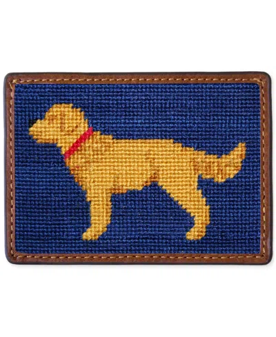 Smathers & Branson Men's Golden Retriever Card Wallet In Navy