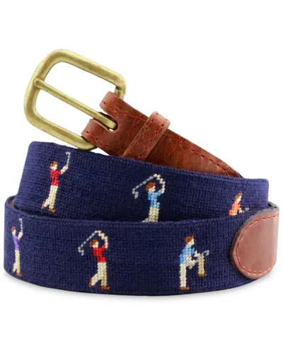 Smathers & Branson Men's Mulligan Golf Graphic Belt In Navy
