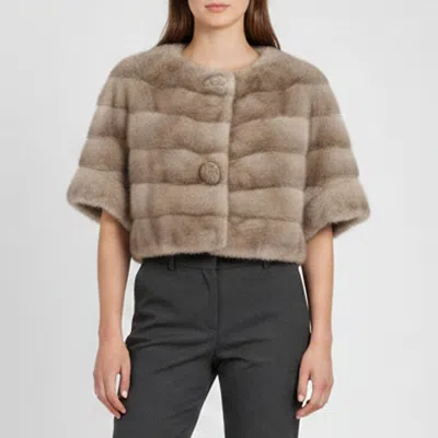 Pre-owned S'max Mara Beige Mink Fur Short Coat M In Sand