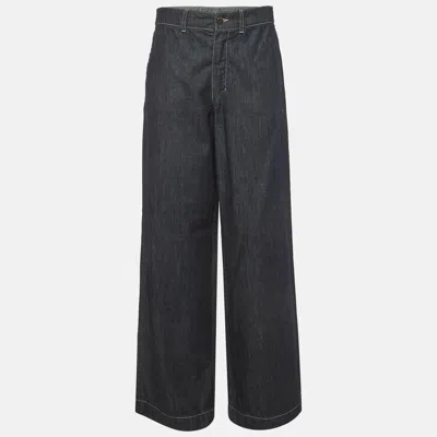 Pre-owned S'max Mara S' Max Mara Blue Denim Wide Leg Jeans S/waist 29"